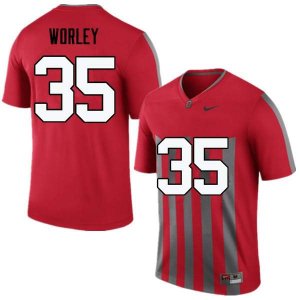 NCAA Ohio State Buckeyes Men's #35 Chris Worley Throwback Nike Football College Jersey UZX6445ZY